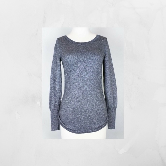 Banana Republic Sweaters - Banana Republic Dark Gray Silver Metallic Sweater